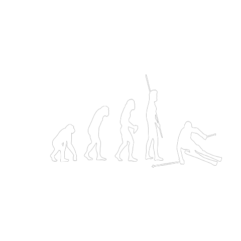 Evolution Skifahrer Abfahrt