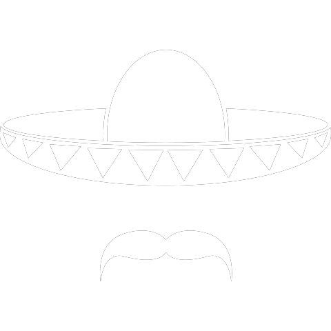 Sombrero mit Bart aus Mexiko