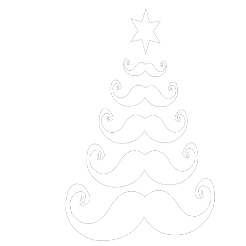 Moustache Weihnachtsbaum