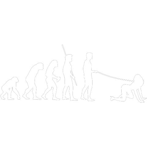 Evolution Mann geht gassi