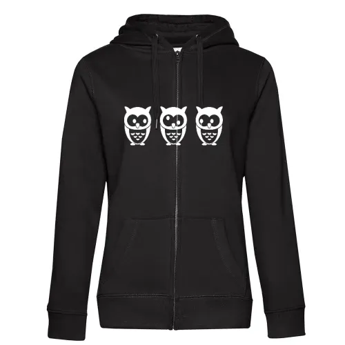 3 Eulen Frauen Hoodie