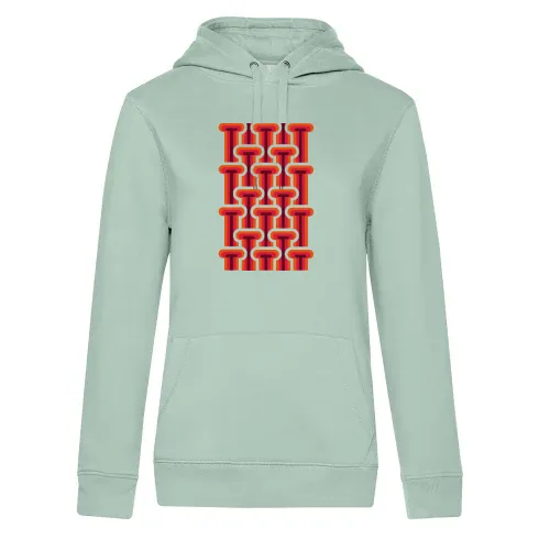 70er Jahre Style Streifen Hoodie