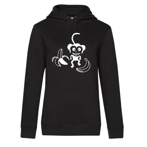 Affe mit Bananen Hoodie Frauen Queen Hooded