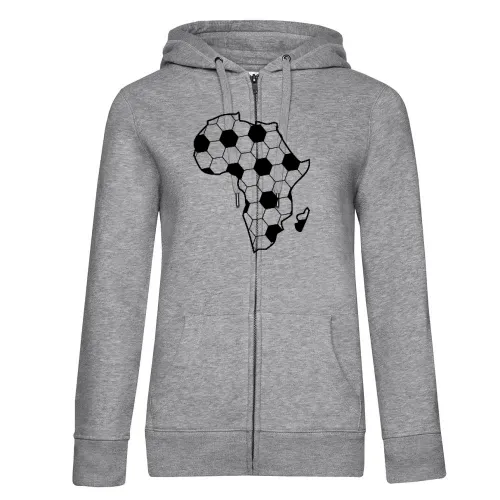 Afrika der schwarze Kontinent als Fußball Frauen Hoodie