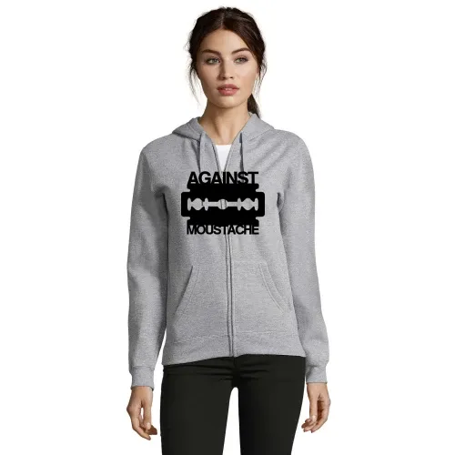 Against Mustache Rasierklinge Frauen Hoodie
