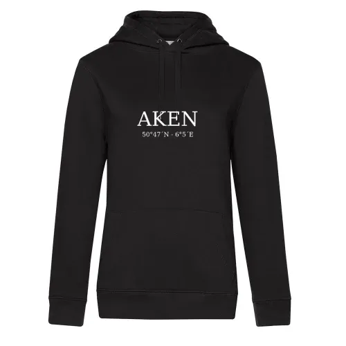 Aken Koordinaten Hoodie Frauen Queen Hooded