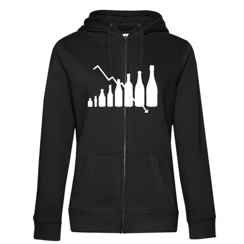 Alkohol Flaschen Evolution Frauen Hoodie