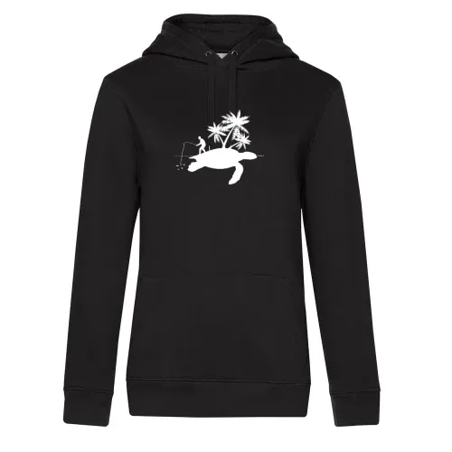 Angler Angeln Schildkröte Insel Fishing Geschenk Hoodie Frauen Queen Hooded