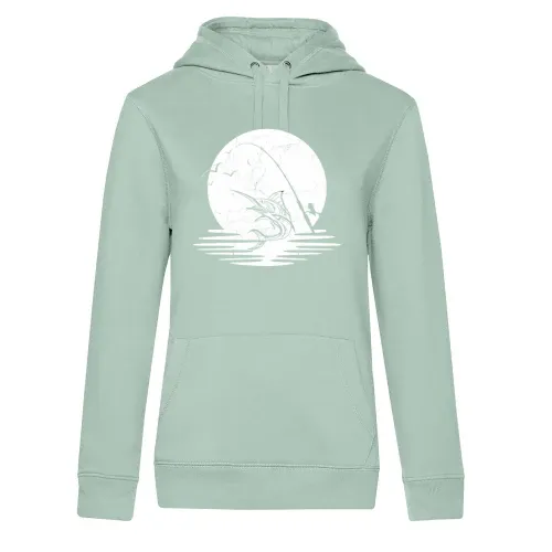 Angler Vintage Angeln Hoodie Frauen Queen Hooded