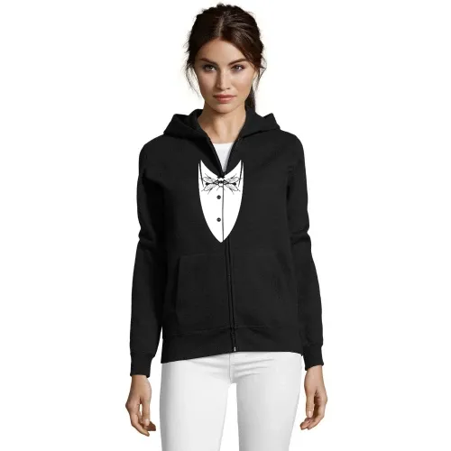 Anzug Hemd mit Stubenfliege Frauen Hoodie
