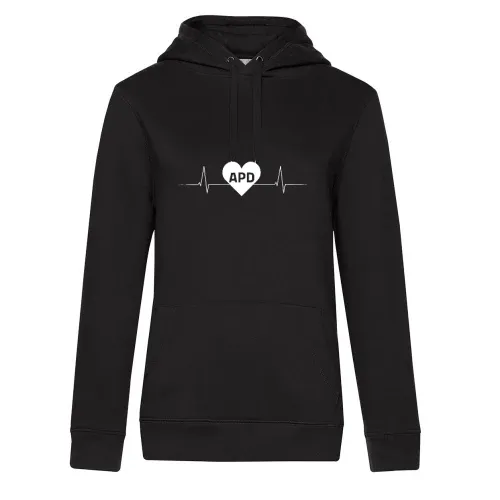 Apolda APD Nummernschild Herzschlag Frauen Hoodie Apolda APD Nummernschild Herzschlag Hoodie