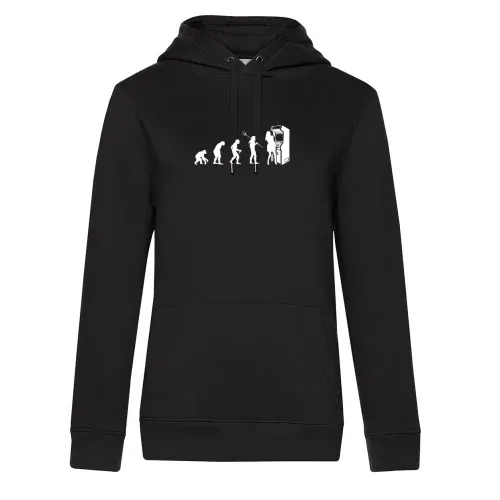 Arcade Automat Evolution Spielautomat Retro Gamer Hoodie Frauen Queen Hooded