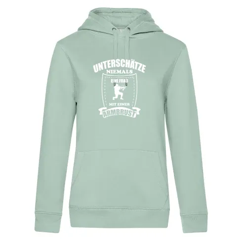 Armbrust Bogenschießen Bogensport Schützin Hoodie Frauen Queen Hooded