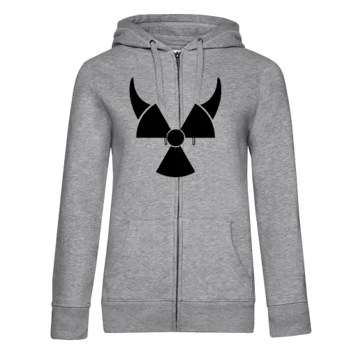 Atom Symbol mit Teufelshörner Frauen Hoodie