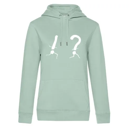 Ausrufezeichen jagt Fragezeichen Frauen Hoodie