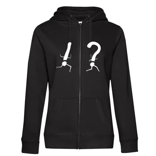 Ausrufezeichen jagt Fragezeichen Frauen Hoodie