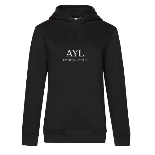 Ayl Koordinaten Hoodie Frauen Queen Hooded
