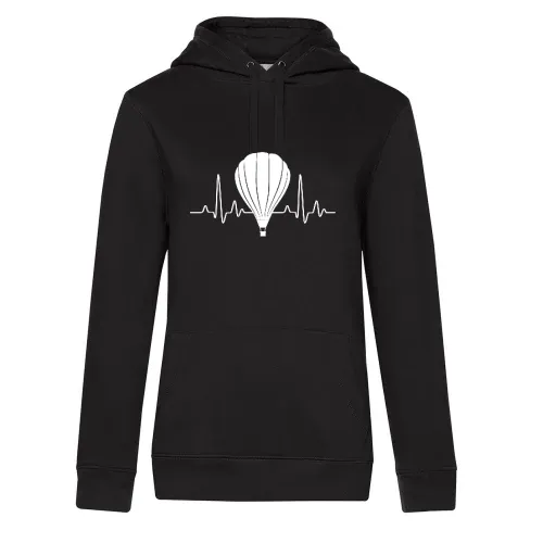 Ballonfahrt Heissluftballon Herzschlag Ballonflug Frauen Hoodie