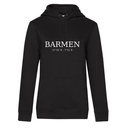 Barmen Koordinaten Hoodie Frauen Queen Hooded