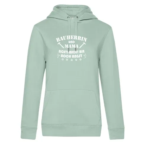 Bauherr Hausbau Baustelle Bauherrin Mama Spruch Frauen Hoodie