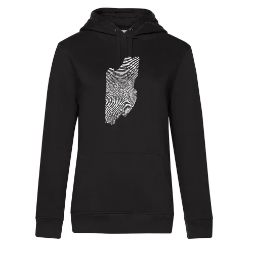 Belize Fingerabdruck Frauen Hoodie Belize Fingerabdruck Hoodie