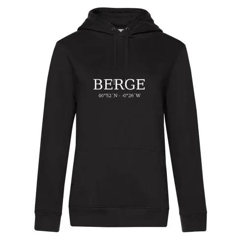 Berge Koordinaten Hoodie Frauen Queen Hooded
