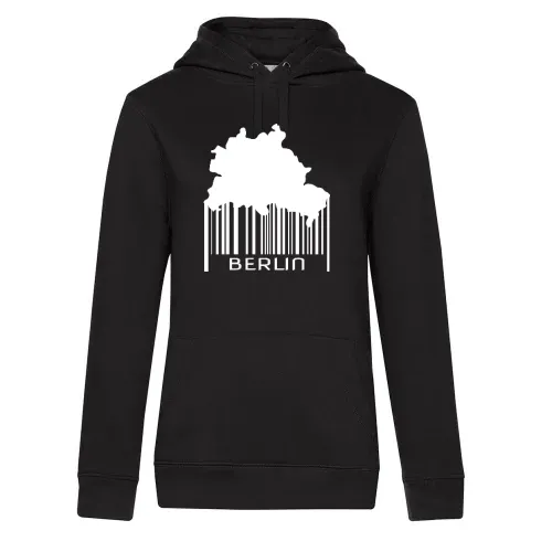 Berlin Barcode Berliner Strichcode Farbe wählbar Frauen Hoodie Berlin Barcode Berliner Strichcode Farbe wählbar Hoodie