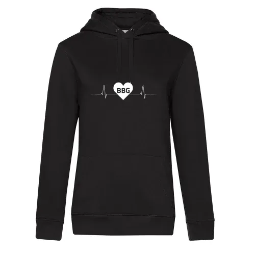 Bernburg BBG Nummernschild Herzschlag Hoodie Frauen Queen Hooded