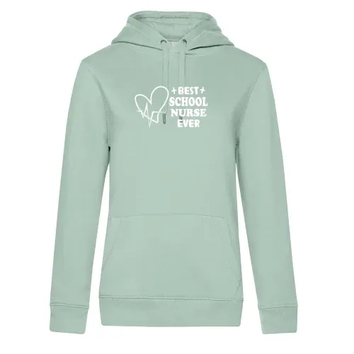Best School Nurse Ever Krankenschwester Vintage Hoodie Frauen Queen Hooded