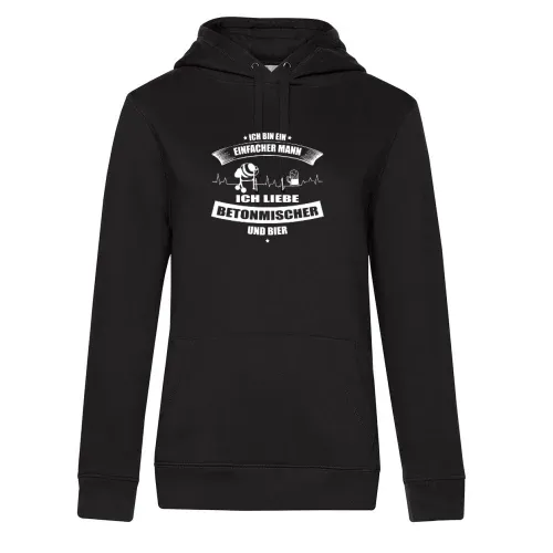 Betonmischer und Bier Einfacher Mann Betoniert Frauen Hoodie