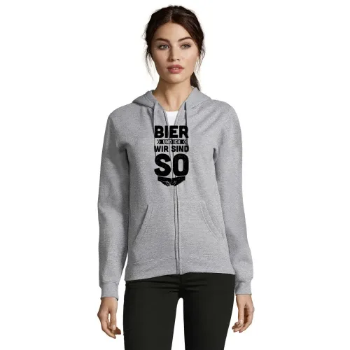 Bier und Ich Wir Sind So - Biergarten Bierzelt Motiv Frauen Hoodie