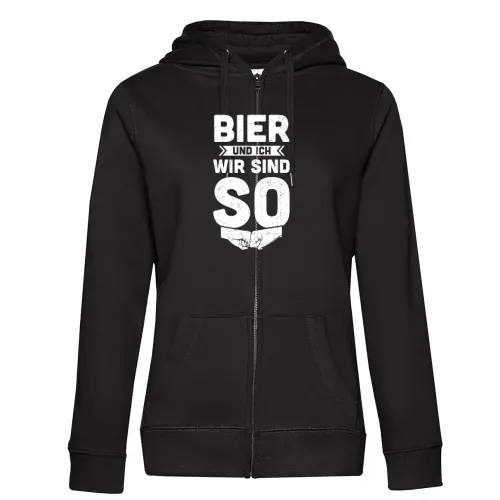 Bier und Ich Wir Sind So - Biergarten Bierzelt Motiv Frauen Hoodie