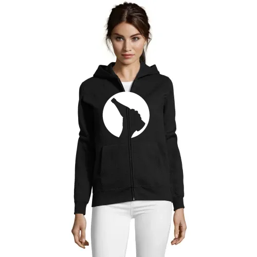 Biermond mit einer Bierflasche in der Hand Frauen Hoodie