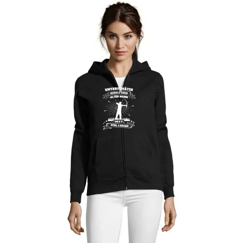 Bogenschießen Alter Mann Spruch Archer Bogensport Frauen Hoodie