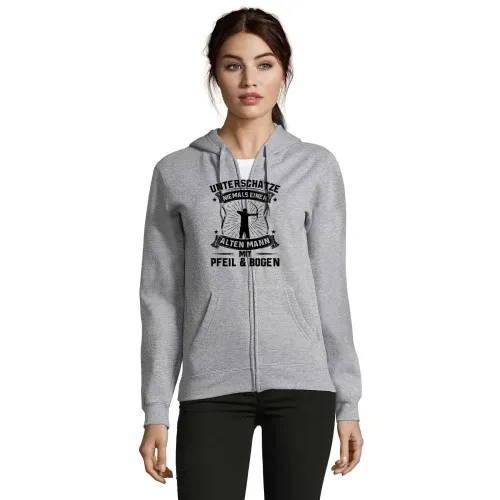 Bogenschießen Alter Mann Spruch Archer Bogensport Hoodie Frauen Seven