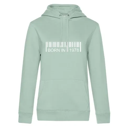 Born in 1978 Strichcode Frauen Hoodie Born in 1978 Strichcode Hoodie
