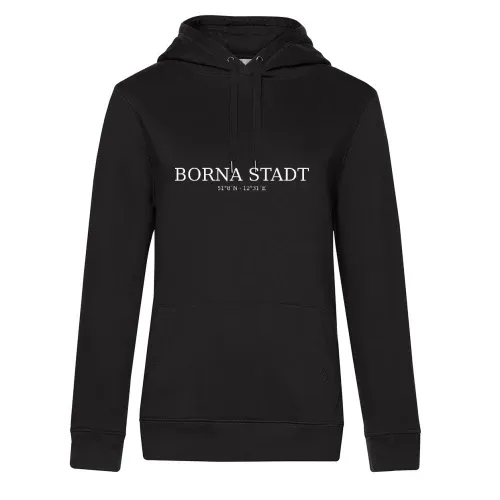 Borna Stadt Koordinaten Hoodie Frauen Queen Hooded