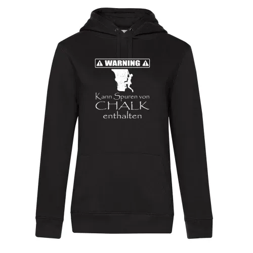 Bouldern Magnesium Chalk Warning Kletterer Spruch Frauen Hoodie Bouldern Magnesium Chalk Warning Kletterer Spruch Hoodie