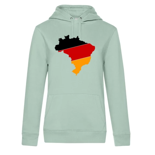 Brasilien in Deutschland Farben Shirt Hoodie Frauen Queen Hooded