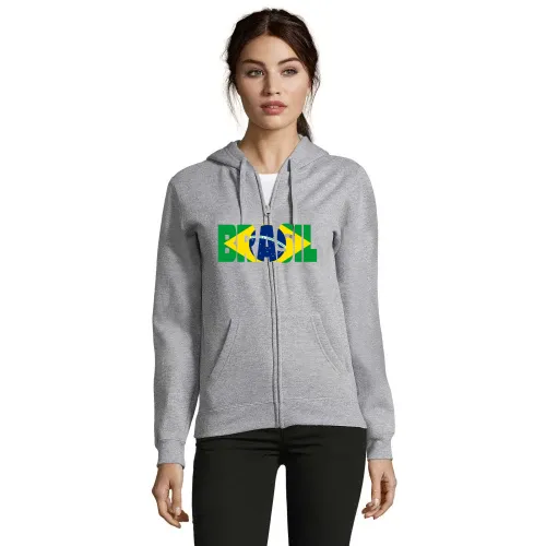 Brasilien mit Fahne Frauen Hoodie
