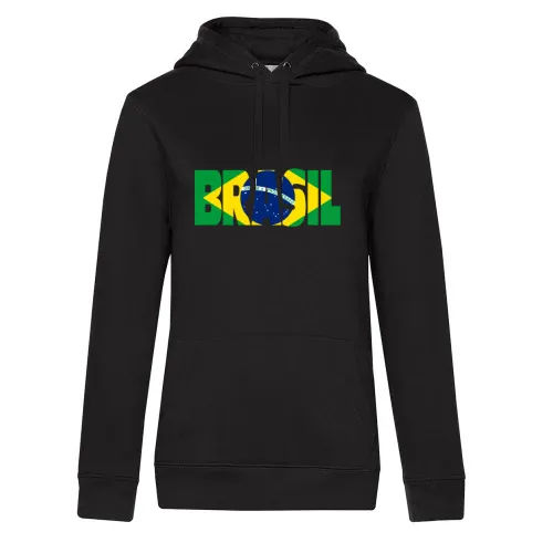 Brasilien mit Fahne Hoodie Frauen Queen Hooded