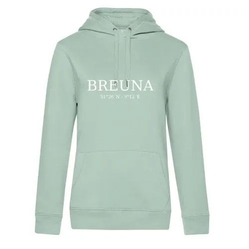 Breuna Koordinaten Hoodie Frauen Queen Hooded