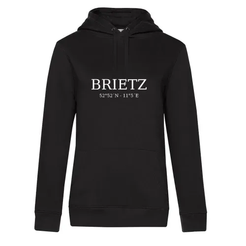 Brietz Koordinaten Hoodie Frauen Queen Hooded