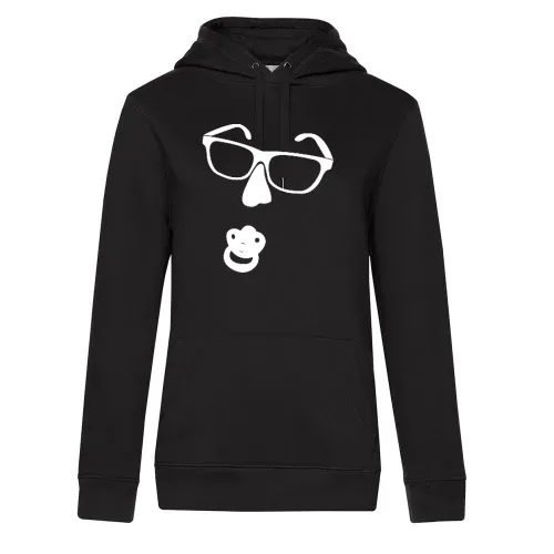 Brille mit Nase und Schnuller Hoodie Frauen Queen Hooded