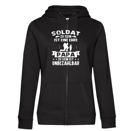 Bundeswehr Vater Ehre - Soldat Papa mit Tochter Frauen Hoodie