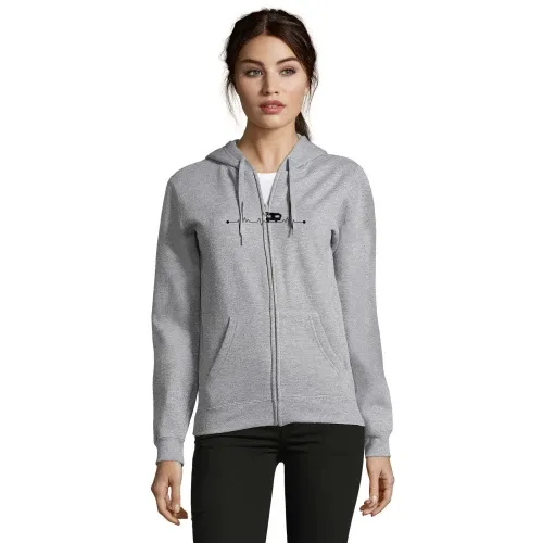 Camping Wohnmobil EKG Alkoven Herzschlag Camper Frauen Hoodie