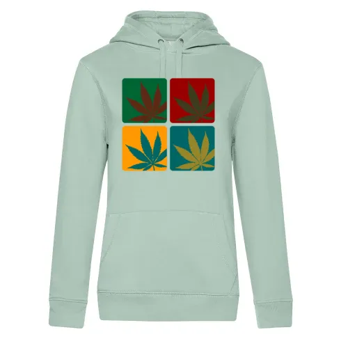 Cannabisblatt Warhol Hoodie Frauen Queen Hooded