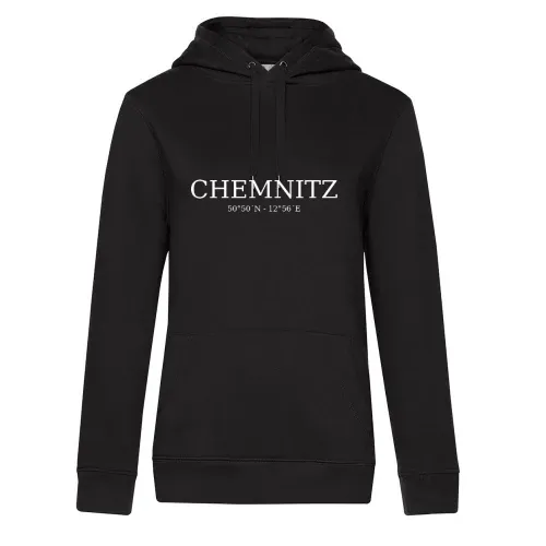 Chemnitz Koordinaten Hoodie Frauen Queen Hooded