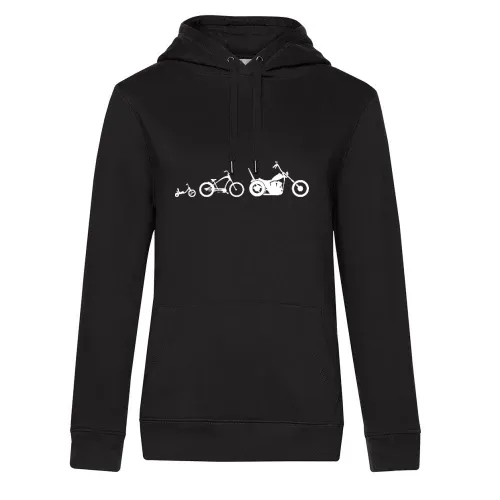 Chopper Bike Evolution Frauen Hoodie Chopper Bike Evolution Hoodie