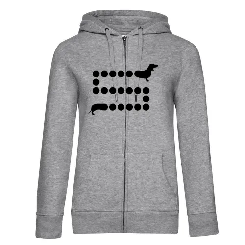 Dackellauf mit Punkten Frauen Hoodie